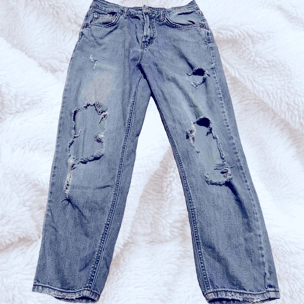 Wild Fable Distressed Mom Jeans High Wasted Denim